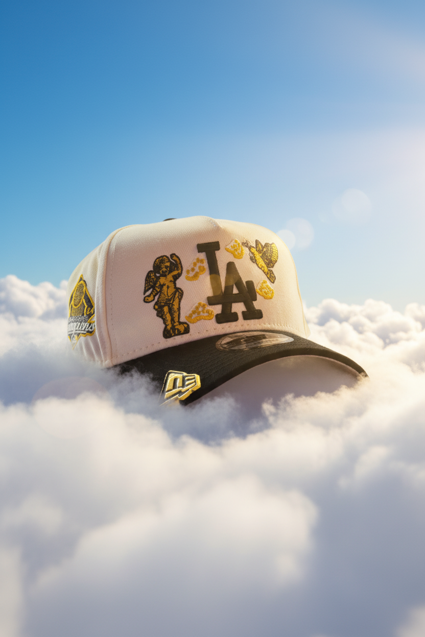 New Era 9Forty A-Frame MLB LA Dodgers Yankees "HEAVENLY CITY" Edition Cap