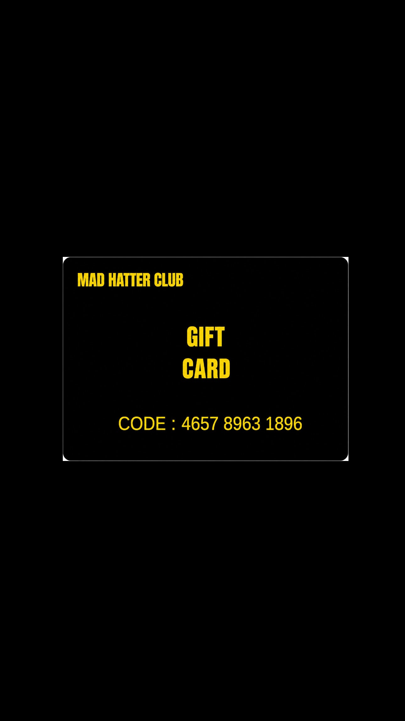 MAD HATTER CLUB GIFT CARD